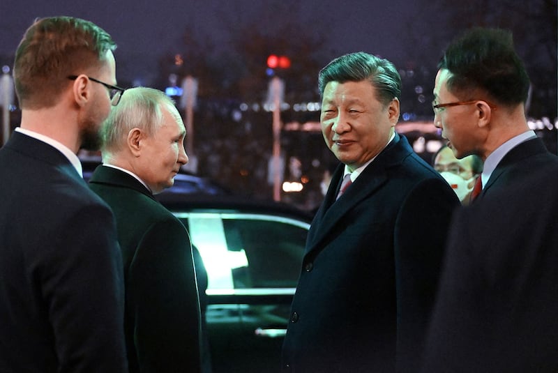 2023年3月21日,普京和习近平在莫斯科结束俄中会谈。(路透社)